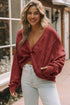 Exposed Seam Twist Open Back Oversized Pullover Sweatshirt