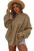 Exposed Seam Twist Open Back Oversized Pullover Sweatshirt
