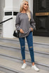 Exposed Seam Twist Open Back Oversized Pullover Sweatshirt