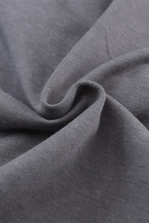 Exposed Seam Twist Open Back Oversized Pullover Sweatshirt