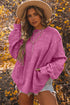 Exposed Seam Twist Open Back Oversized Pullover Sweatshirt