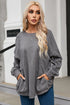 Exposed Seam Twist Open Back Oversized Pullover Sweatshirt