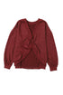 Exposed Seam Twist Open Back Oversized Pullover Sweatshirt