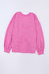 Exposed Seam Twist Open Back Oversized Pullover Sweatshirt