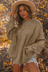 Exposed Seam Twist Open Back Oversized Pullover Sweatshirt