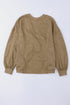 Exposed Seam Twist Open Back Oversized Pullover Sweatshirt