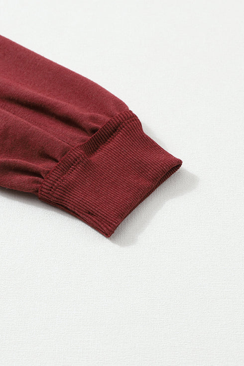 Exposed Seam Twist Open Back Oversized Pullover Sweatshirt