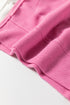 Exposed Seam Waffle Knit Striped Patchwork Long Sleeve Top