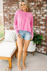 Exposed Seamed High Low Raw Edge Sweatshirt