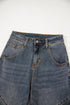 Exposed Stitching High Waist Relaxed Wide Leg Jeans