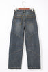 Exposed Stitching High Waist Relaxed Wide Leg Jeans