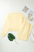 Eyelet Embroidered Lace Patchwork Cropped Pullover Drawstring Pants Set