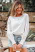 Eyelet Embroidered Smocked Cuff Cotton Blouse