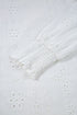 Eyelet Embroidered Smocked Cuff Cotton Blouse