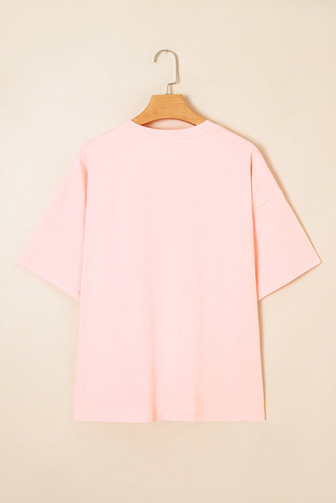 Eyelet Lace Star Applique Cotton Blend Tee