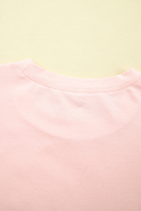 Eyelet Lace Star Applique Cotton Blend Tee