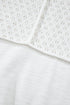 Eyelet Patchwork V Neck Oversized High Low Hem Top