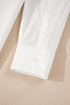 Eyelet Ruffle Trim Button Front Cotton Shirt