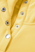 Eyelet Sleeve Snap Placket Pullover Sweatshirt