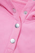 Eyelet Sleeve Snap Placket Pullover Sweatshirt