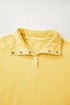 Eyelet Sleeve Snap Placket Pullover Sweatshirt