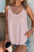 Eyelet Strappy Scoop-Neck Tank Top