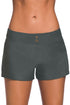 Eyelets Waistband Swim Boyshorts