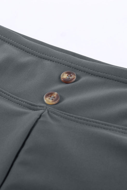 Eyelets Waistband Swim Boyshorts