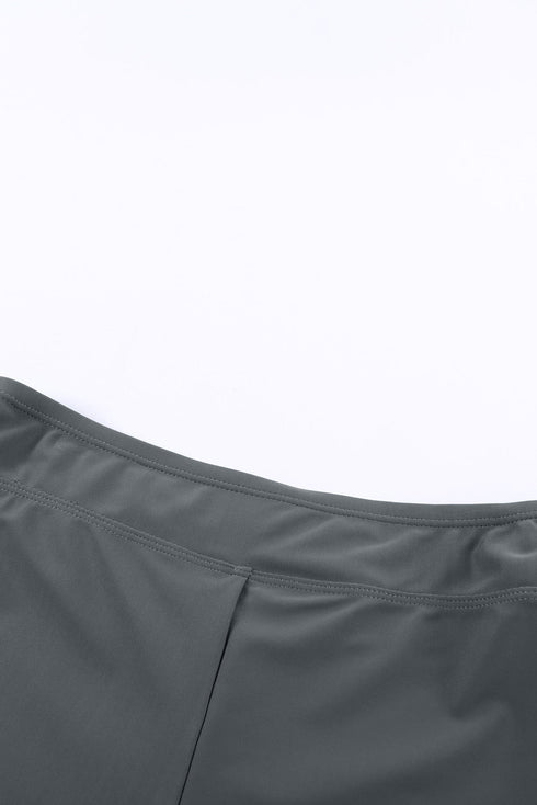 Eyelets Waistband Swim Boyshorts