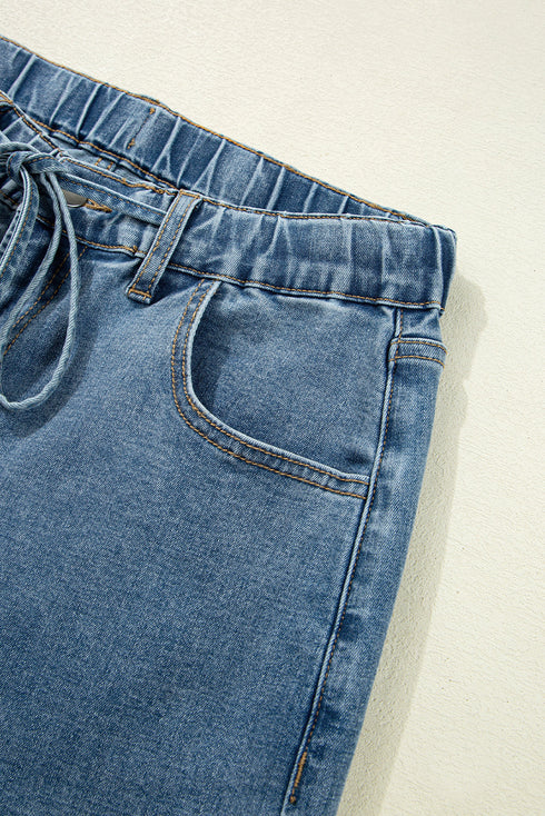 Exclusive Washed Super Wide Leg Denim Jeans
