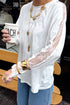 Lace Patchwork Round Neck Long Sleeve Top