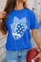 Leopard Bow Polka Dot Print Graphic Tee