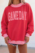 Gingham Plaid Letter Print Tunic Pullover Sweatshirt