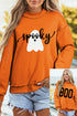 Ghost Reversible Print Mock Neck Pullover Sweatshirt