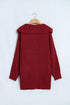 Oversized Fit Button Front Unpatterned Knit Cardigan