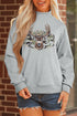 Oversize Camouflage Reindeer Print Mock Neck Sweatshirt