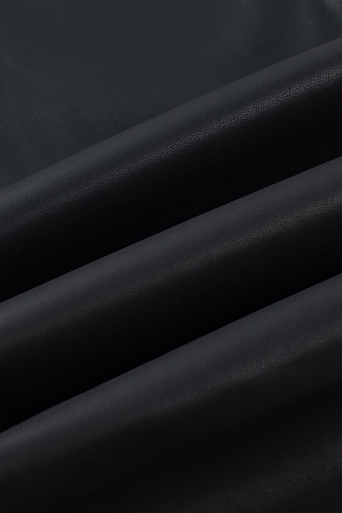 Casual Solid Faux Leather Bodycon Skinny Leggings