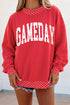 Polka Dot Graphic Pullover Mock Neck Sweatshirt
