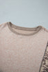 Floral Print Round Neck Long Sleeve Shift Top