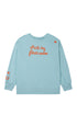 Western Letter Print Loose Round Neck Sweatshirt