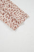 Leopard Print Foldover Off Shoulder Sheer Long Sleeve Mesh Top