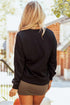 Polyester Cotton Rhinestone Pumpkin Graphic Pullover Sweatshirt