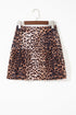 All Over Leopard Print Patchwork Tiered Mini Skirt