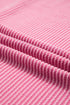 Solid Corded Textured Knit Exposed Stitching T-shirt