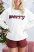 Plaid Slogan Embroidery Pocket Long Sleeve Lounge Set