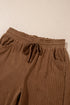 Corduroy Elastic Waist Drawstring Utility Cargo Pants