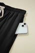 Drawstring Elastic Waist Cargo Patch Pocket Pants