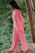 Striped Drop Shoulder Long Sleeve Pant Set