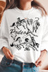 Rodeo 8 Seconds Western Print Graphic Sweatshirt