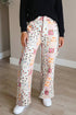 Floral Patchwork Wide Leg Full Length Jeans
